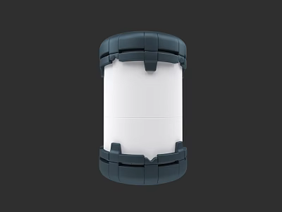 Industrial Cylindrical Mechanical Equipment With White Body And Dark Ring Structure 3d model