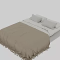 Cozy Double Bed Design With Soft Pillows Warm Blanket And Sturdy Frame