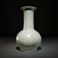 Ceramic Vases in Diverse Shapes with Light Blue Celadon Hues Smooth Surfaces and Crackle Patterns