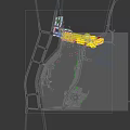 Vibrant Commercial Street With Lined Buildings Trees Pedestrians And Vehicles