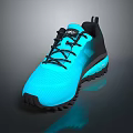 Modern Bright Blue Sports Sneakers With Black Laces And Non Slip Sole Design
