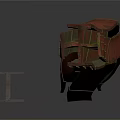 Rusty Metal Beams With Curved And Long Industrial Steel Parts