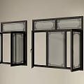Chinese-style window new Chinese-style window casement window glass window door window bay window floor-to-ceiling window 3d model
