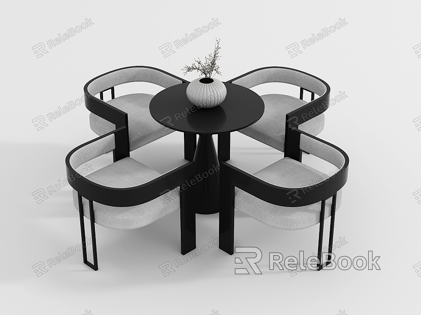 Modern leisure table and chair combination negotiation table and chair combination model