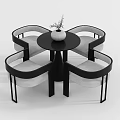 Modern leisure table and chair combination negotiation table and chair combination 3d model