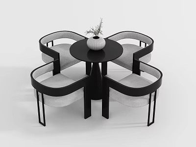 Modern leisure table and chair combination negotiation table and chair combination 3d model
