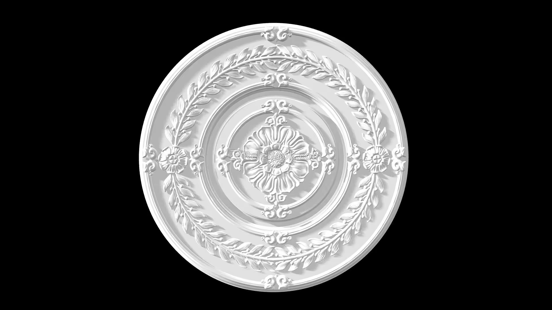 Carved Lamp Panels European-style Carved Building Components Gypsum Line Carved Corner Line Carved Craft Carved Silver Carved Corner Line 3d model