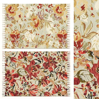 modern square carpet 3d model