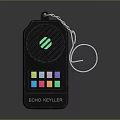 Echo Keyller Device With Black Design Green Logo Colorful Buttons And Key Ring