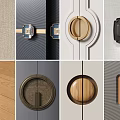 Handle combination cabinet door handle 3d model