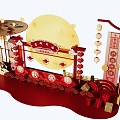 New Chinese Mid-Autumn Festival Beauty Chen Display Design Red Beauty Chen 3d model