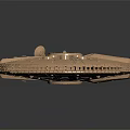 Detailed Golden Millennium Falcon Model With Reflective Surface And Crafted Design
