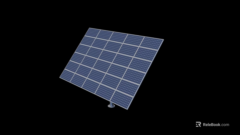 High Performance Photovoltaic Solar Panel As Industrial Renewable Energy Equipment 3d model 