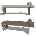 Modern Upholstered Sofa Bench With Wooden Legs Beige And Brown