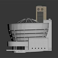 Futuristic Architecture Design With Circular Green Roof Multi Level Structure And Modern Layout