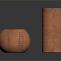 Copper Perforated Household Items Spherical And Cylindrical Containers With Geometric Patterns