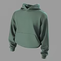 Green Oversized Casual Hoodie With Long Sleeves Front Pocket And Comfortable Design