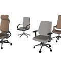Modern Office Chairs With Various Styles Brown And Gray Swivel Wheels Design