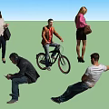 Many characters 3d model