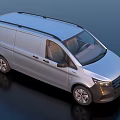 Silver Cargo Van Modern Design Exterior With Roof Rails Sleek Body And Commercial Features
