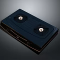 Vintage Black Computer Tape Storage Device With Dual Reels And Classic Design