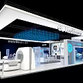 GE Healthcare Exhibition Booth With Modern Design And Medical Equipment