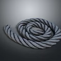 Gray Thick Coiled Rope In Spiral Shape A Practical Decorative Household Item For Daily Use