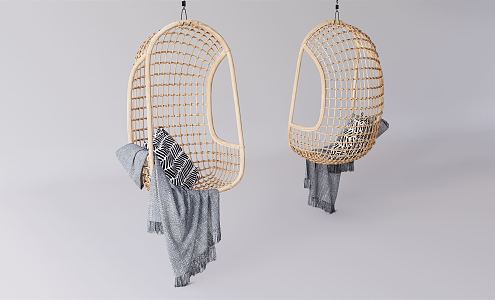 Modern Hanging Chair Rattan Hanging Chair 3d model