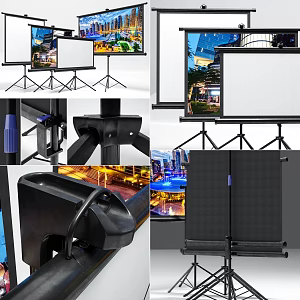 Modern Projection Cloth Projection Curtain Combination 3d model