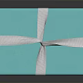 Elegant Blue Gift Box With White Ribbon For Daily Gift Wrapping