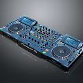 Modern Synthesizer Portable Synthesizer Mixer Reverberator 3d model