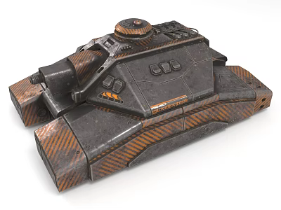 Sci fi Battle Tank With Futuristic Design And Textured Armor 3d model