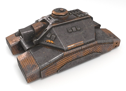 Sci-fi Tank Heavy Steel Tank Armed Vehicle 3d model