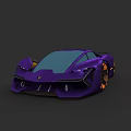 Purple Sleek Sports Car Featuring Modern Aerodynamic Design And Stylish Exterior