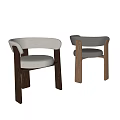 Modern Dining Chairs With Curved Backrest Wooden Legs And Color Options