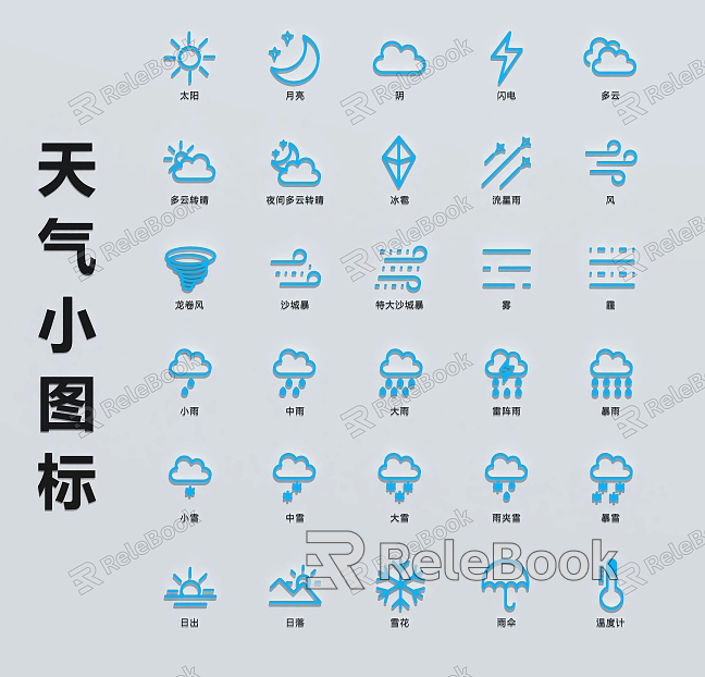 weather icon weather symbol weather element model