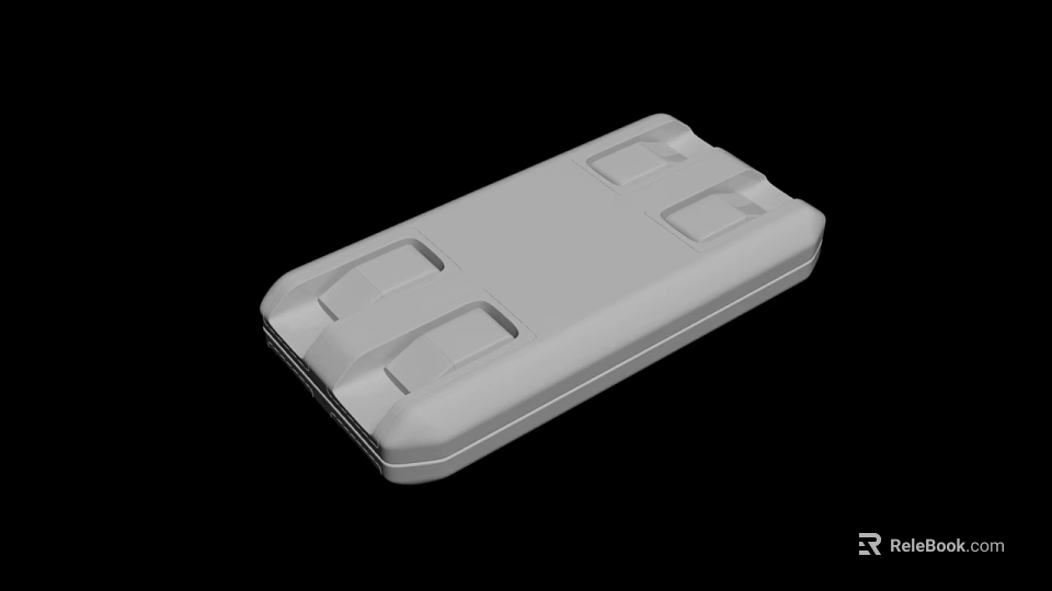 Gray Mobile Phone Case With Slim Design And Protective Cover For Digital Devices 3d model 
