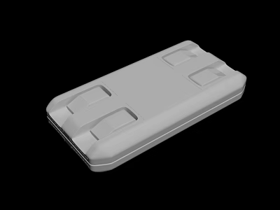 Gray Mobile Phone Case With Slim Design And Protective Cover For Digital Devices 3d model