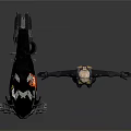 Futuristic Game Character With Blonde Short Hair Black Tight Outfit And Neon Lighted Vehicle