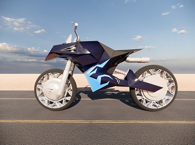 Sci-fi concept motorcycle 3d model