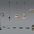 Combination chandelier floor lamp 3d model