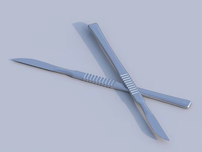 Medical Instrument Surgical Stainless Steel Scalpel With Precision Blade And Handle 3d model