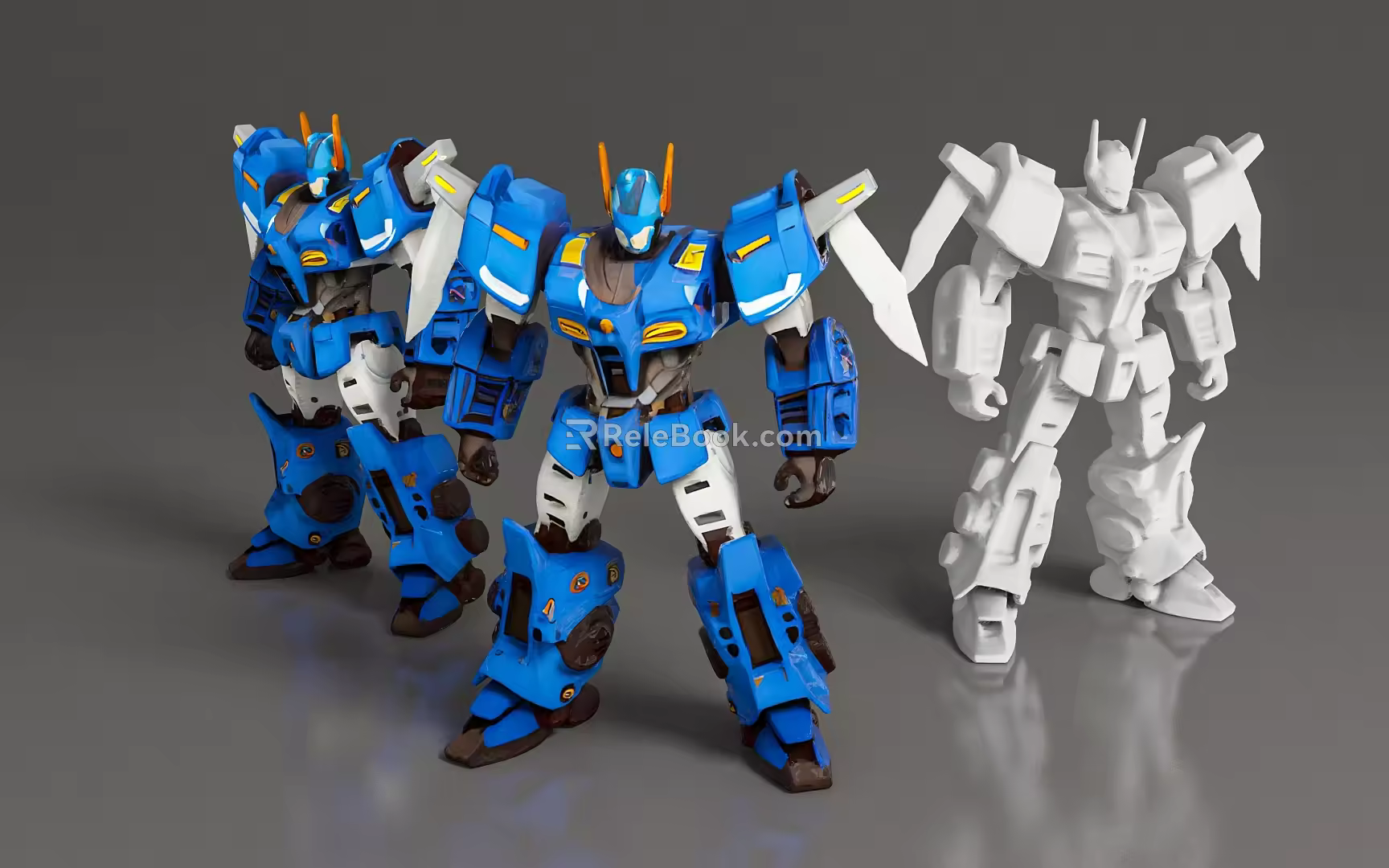Gundam Mecha Robot Warrior Hand-made Building Blocks Toy Printing Cartoon Game Meichen Decoration Props Scene Atmosphere Ornaments 3d model