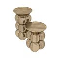 Elegant Round Tables With Metallic Gold Silver Spherical Design For Home Decor