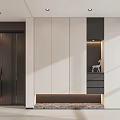 Modern Home Balcony Interior With Washing Machine White Cabinets And Window