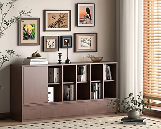 Middle Style Bookcase 3d model