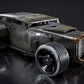 Armored Custom Car With Heavy Duty Body Large Wheels And Metal Grille