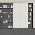 Modern bookcase 3d model