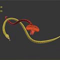 snake cobra venomous snake python reptile cold-blooded animal reptile 3d model