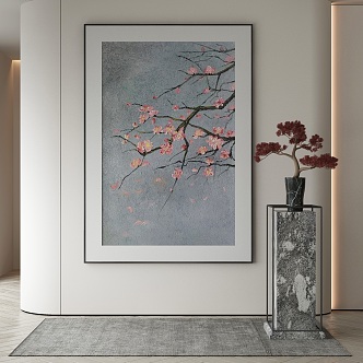 New Chinese Plant Painting Decorative Painting 3d model